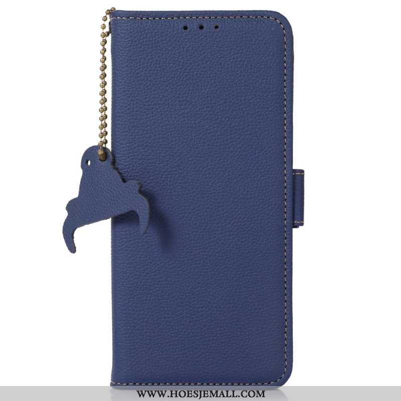 Flip Case Leren iPhone 16 Pro Litchi-textuurleer