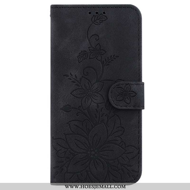 Flip Case Leren iPhone 16 Pro Bloemen