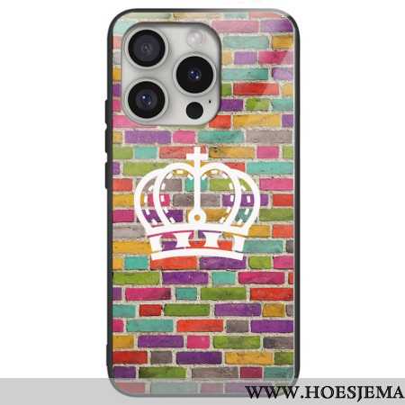 Cover Hoesje iPhone 16 Pro Telefoonhoesje Gekleurd Gehard Wandglas