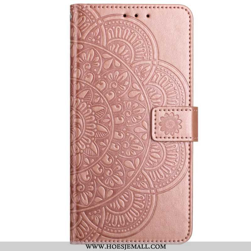 Leren Hoesje Voor iPhone 16 Mandala-riempatroon