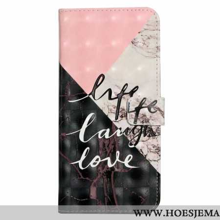 Folio-hoesje iPhone 16 Telefoonhoesje Leven Lach Liefde