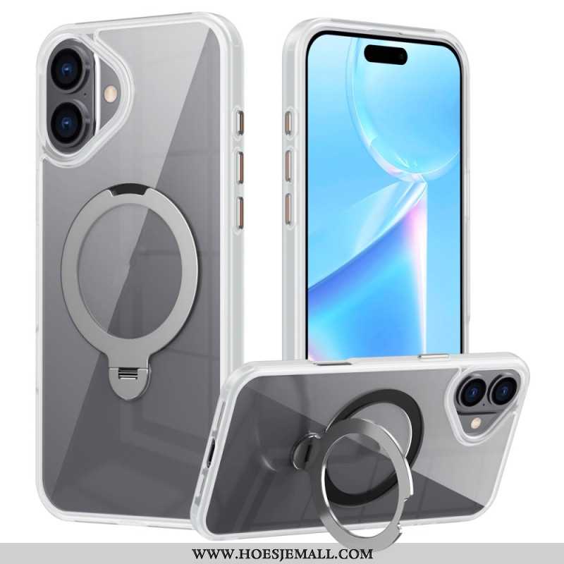 Hoesje iPhone 16 Transparante Magnetische Ringhouder