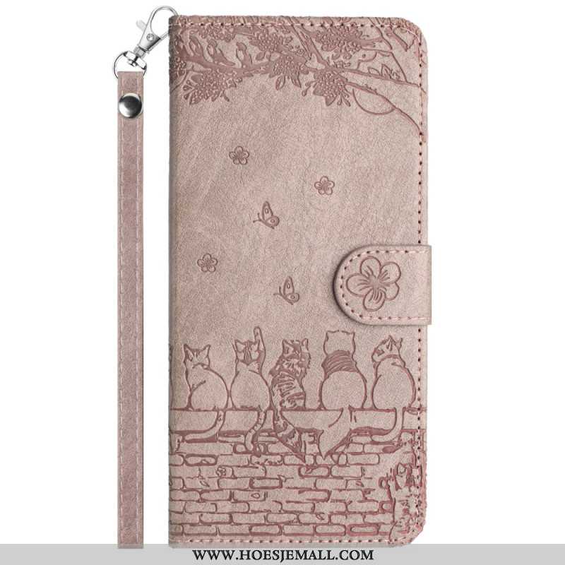 Leren Hoesje Voor iPhone 16 Stringkatten