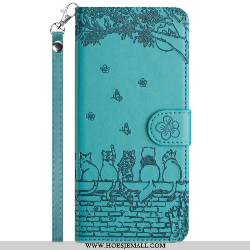 Leren Hoesje Voor iPhone 16 Stringkatten