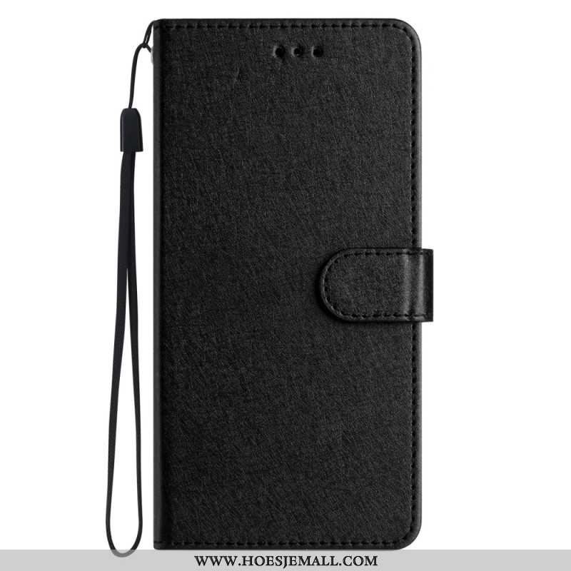 Flip Case Leren iPhone 16 Zijdetextuur