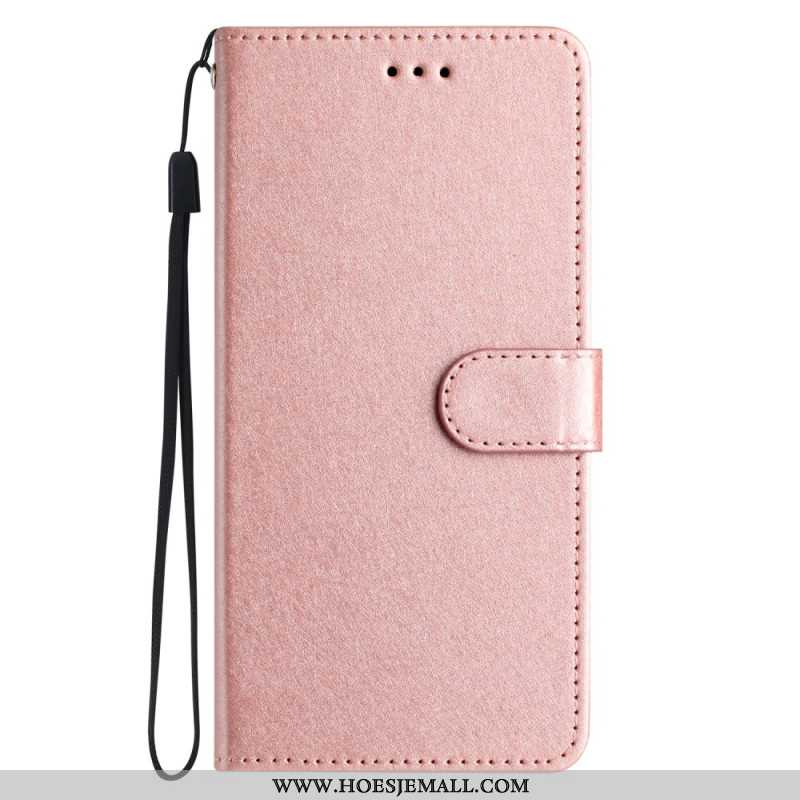 Flip Case Leren iPhone 16 Zijdetextuur