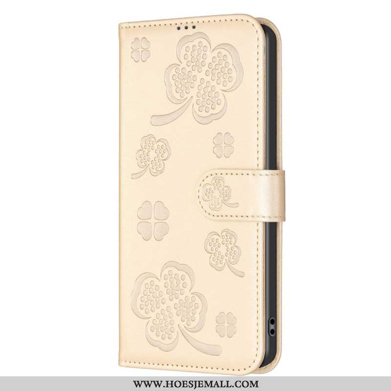 Flip Case Leren iPhone 16 Klavers