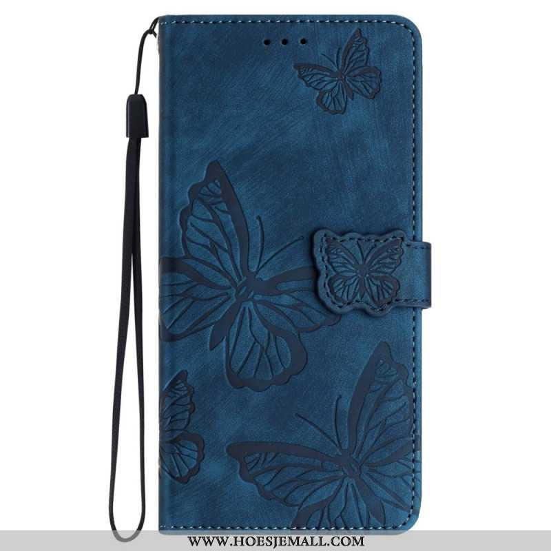 Folio-hoesje iPhone 16 Portemonnee Met Vlindermotief