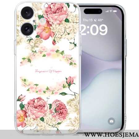 Hoesje iPhone 16 Rozen Met Transparante Rand Bescherming Hoesje